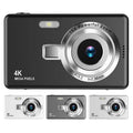 4K HD Digital Camera 16X Digital Zoom Compact CCD Camera Portable Vintage Vlog Camera for Students Travel 2.4 Inch IPS Screen