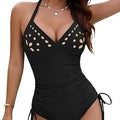 Women's Sleeveless Solid Color Bikini Tankini Set Summer | SAMAG