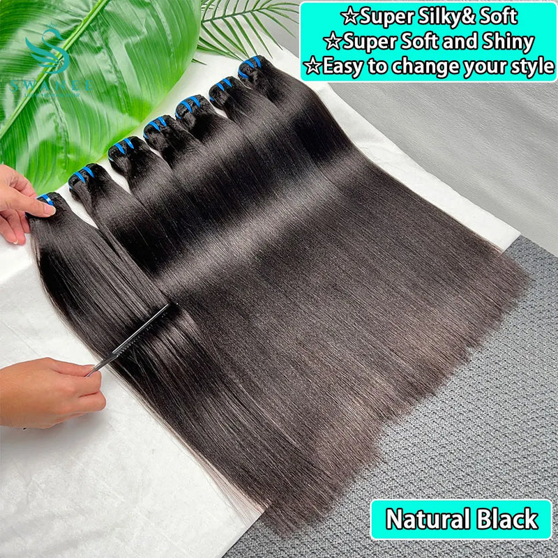 18A Light Yaki Straight Hair Bundles 4PCS Deal Natural Color 100% Human Hair Bundles Quick Weaves Sew In Human Hair Extensions