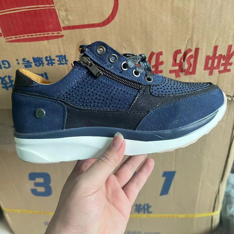 New Women's Wedge Sneakers Lightweight Womens Vulcanized Shoes Breathable Shoes Female Shoes Wear-resistant Zapatillas De Mujer