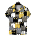 New summer shirt men's short cat pattern design casual | SAMAG