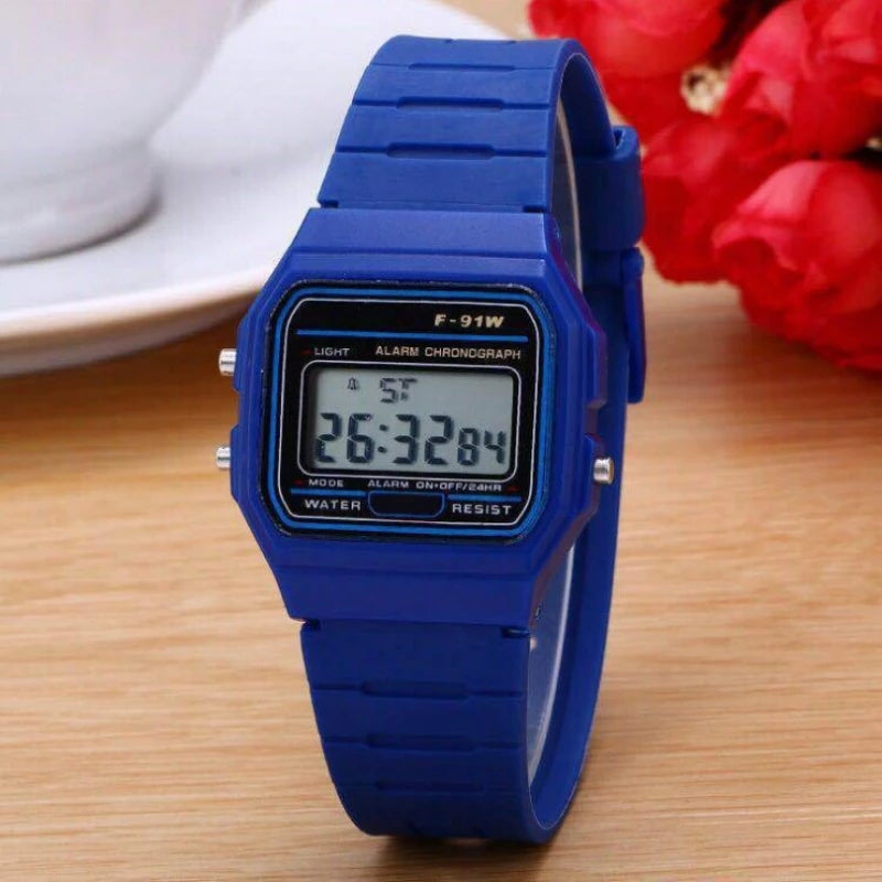 Fashion Luxury Brand Ladies Watch Harajuku Silicone Sports WR F-91W LED Electronic Multifunction Digital Watches For Women Gift