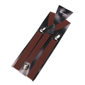 Unisex Elastic Leather Suspenders Braces Men Women Gift Black Blue Red Adjustable Straps for Wedding Suit Skirt Accessories