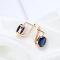 Real 14k Gold sapphire earring for Women To Join Party Peridot Gemstone Anillos De Wedding Diamante Engagement Jewelry