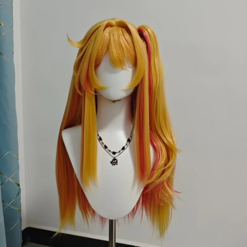 Anime Oshi No Ko Cosplay Wig Hoshino Ruby Cosplay Wig with Rose net Heat Resistant Synthetic Wigs Daily Cosplay Party wig