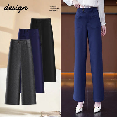 High - Waisted Stretch Straight - Leg Versatile Commuter | SAMAG