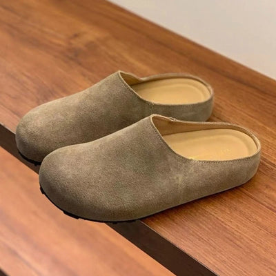 Zuecos De Suede Mule Shoes Women's Single Spring Autumn | SAMAG