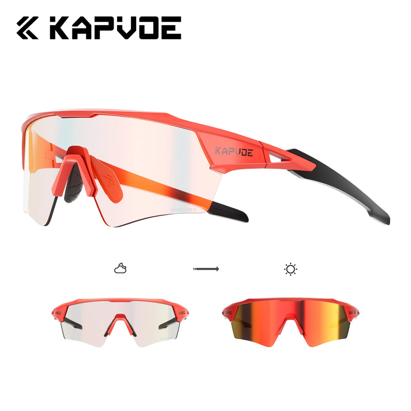 Kapvoe New Photochromic Cycling Sunglasses Men Women MTB - View 26 | SAMAG