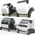 Adjustable 10kg-50kg Plastic Dumbbell Set with Silver | SAMAG