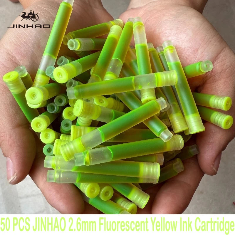 50/12 PCS JINHAO 12 Colors 2.6mm/3.4mm Fountain Pen Ink Cartridges For Majohn Hongdian Stationery School Office Supplies