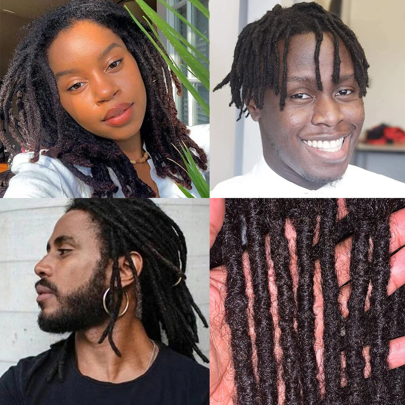 Dreadlocks Sister Locs Extensions Handmade Soft Crochet Brazilian Human Hair Braiding 10in Ombre Short Hair 10Strands/lot