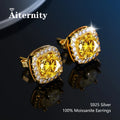 D VVS1 Moissanite Stud Earrings For Women Pass Diamond Tester Pen S925 Platinum Plating Moissanita With 2 Certificates