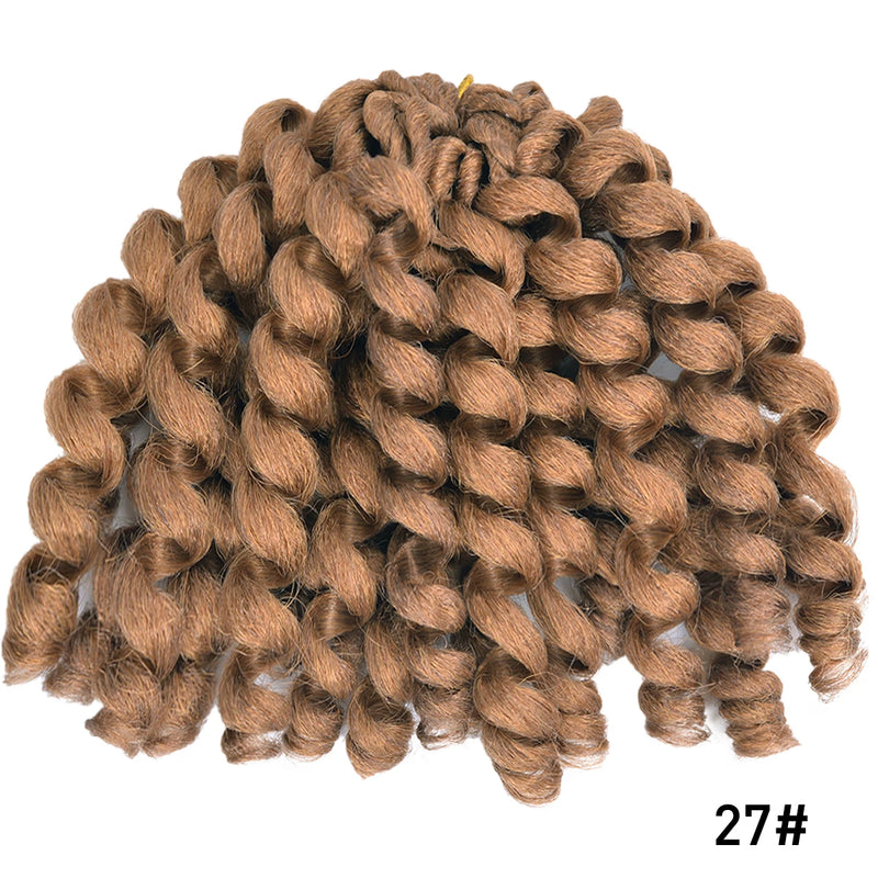 Ombre Braiding Hair Jumpy Wand Curl Crochet Braids Synthetic Crochet Hair Extension for Black Women Jamaican Bounce Curly Hair