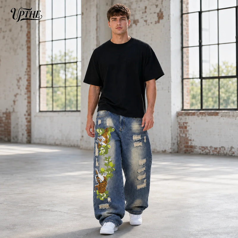 UP.THE Oversized Baggy Jeans for Men, Retro Gradient | SAMAG