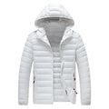 2026 New Men's Lightweight Padded Jacket Hooded Zip-up Parka Male Cotton Down Warm Demi-season Autumn Spring Warm Big Size Coat