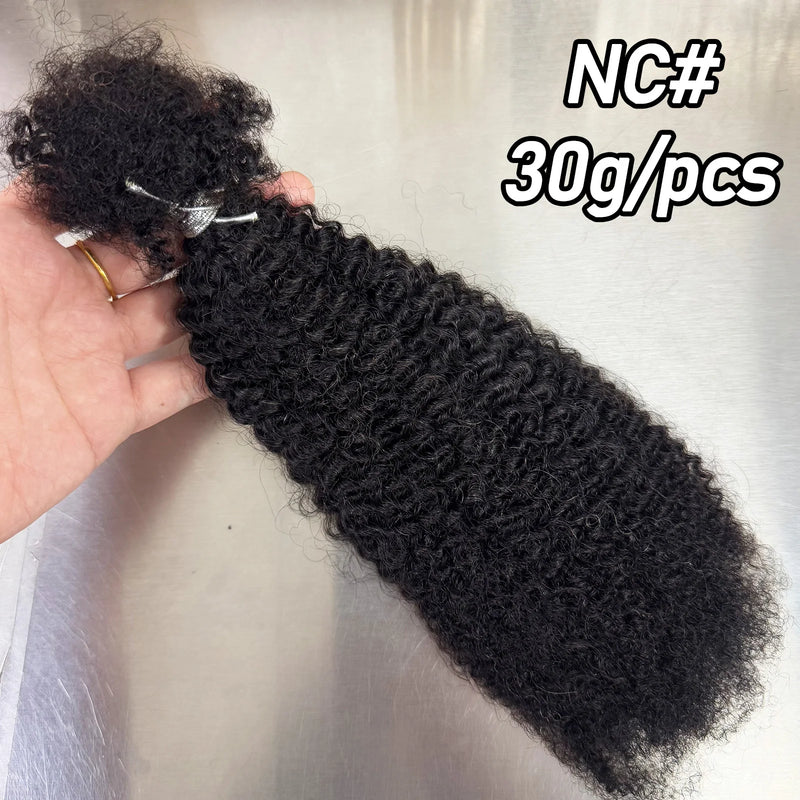 16inch Afro Kinky Bulk Human Hair for Braiding Twist Curly Hair Dreadlock Extensions for Braiding Hair Locs Extensions
