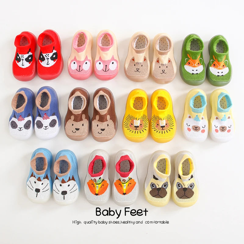 Baby Socks Shoes Boy Girl Fashion Toddler Shoes Anti-Slip  Soft Rubber Shoes Animal Style New Arrival Baby First Walker Autumn