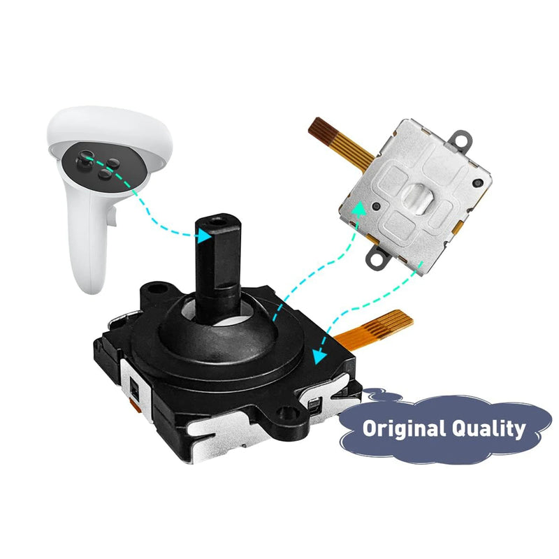 Joystick Replacement Thumbstick for Oculus Quest 2 Controller 3D Analog Joysticks T5 Screwdrivers Repair Kit Accessories