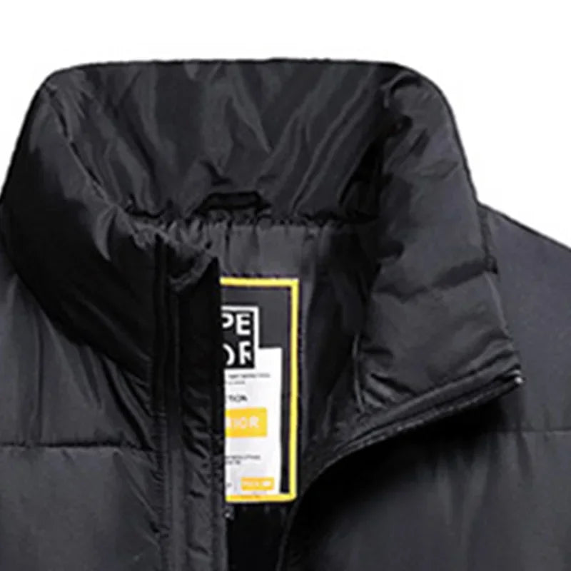 8XL Stand Collar Cotton Parkas Men Autumn Winter Thick Padding Baseball Collar Parkas Men Korean Fashion Outerwear Down Coat Man