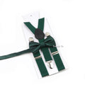 Fashion Men Kids Turquoise Green Suspender Bowtie Sets Elastic Solid Color Y - back Straps Butterfly - Visuel 17 | SAMAG