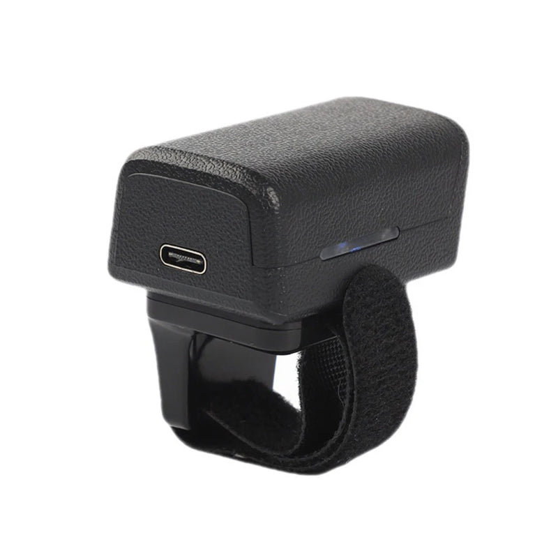 QR Code 1D/2D Ring Scanner Wearable Scanner Finger Barcode Reader Bluetooth Barcode Scanner Portable Bar code Scanner PDF Code