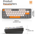 K68 60% Wireless Mechanical Keyboard with BT 5.0/2.4Ghz Dual Mode Receiver Compact 68-Key Hot Swap Gaming Keyboard for PC Mac Xb