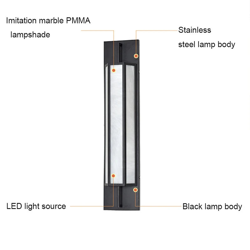 Waterproof Outdoor Wall Lamp LED Stailess steel Wall Lighting IP65 Garden Light Villa porch Sconce Light 110V 220V Sconce Lumina