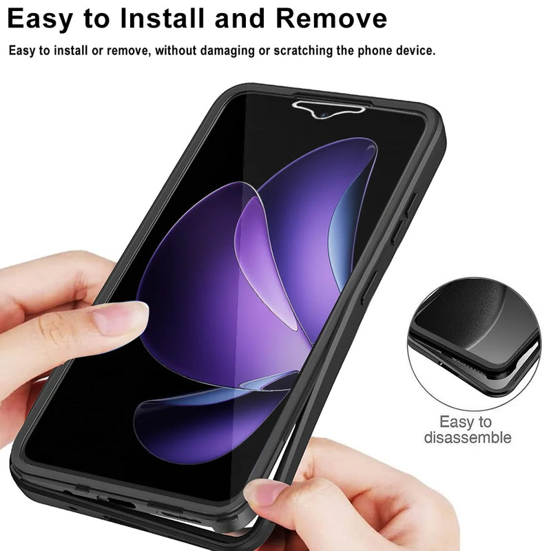 Full Body Protection Shockproof Case for OPPO Reno 13F 13FS 5G Reno 14 Pro Reno15 Protective Cover Clear Fundas Coque Capa