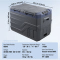 【Premium】Succebuy Car Refrigerator Dual Zone Port le Freezer Car Refrigerator Fridge Adjust le Range 12/24V DC and A Compressor