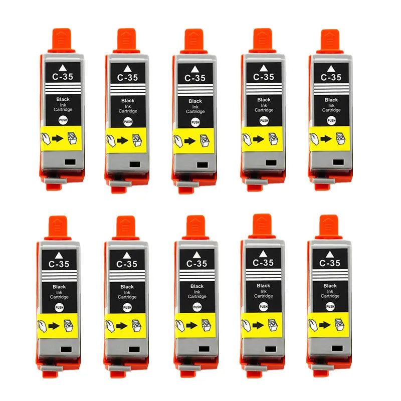 10 Black Compatible Ink Cartridge PGI-35 PGI35 CLI-36 CLI36 35 36 for Canon PIXMA IP100 IP110 IP100B TR150 Printer