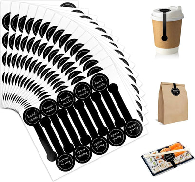 Handmade Long Sealing Stickers Black Self - Adhesive | SAMAG
