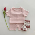 TZ23033 Children Clothing Set Kids Solid T - shirt+Shorts - View 5 | SAMAG