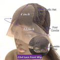 Highlight Water Wave Lace Frontal Wigs Human Hair 13x6/360 Lace Front Wig Blonde Highlights Colored 4/27 Silk Top Lace Front Wig