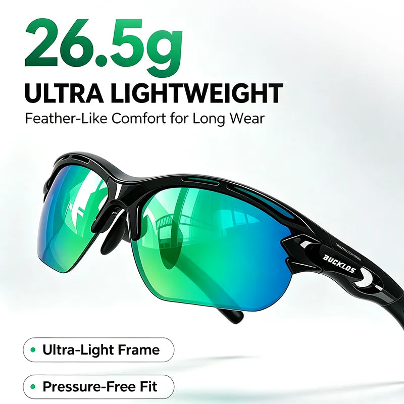 BUCKLOS Bike Polarized Sunglasses HD UV400 Protection - View 5 | SAMAG