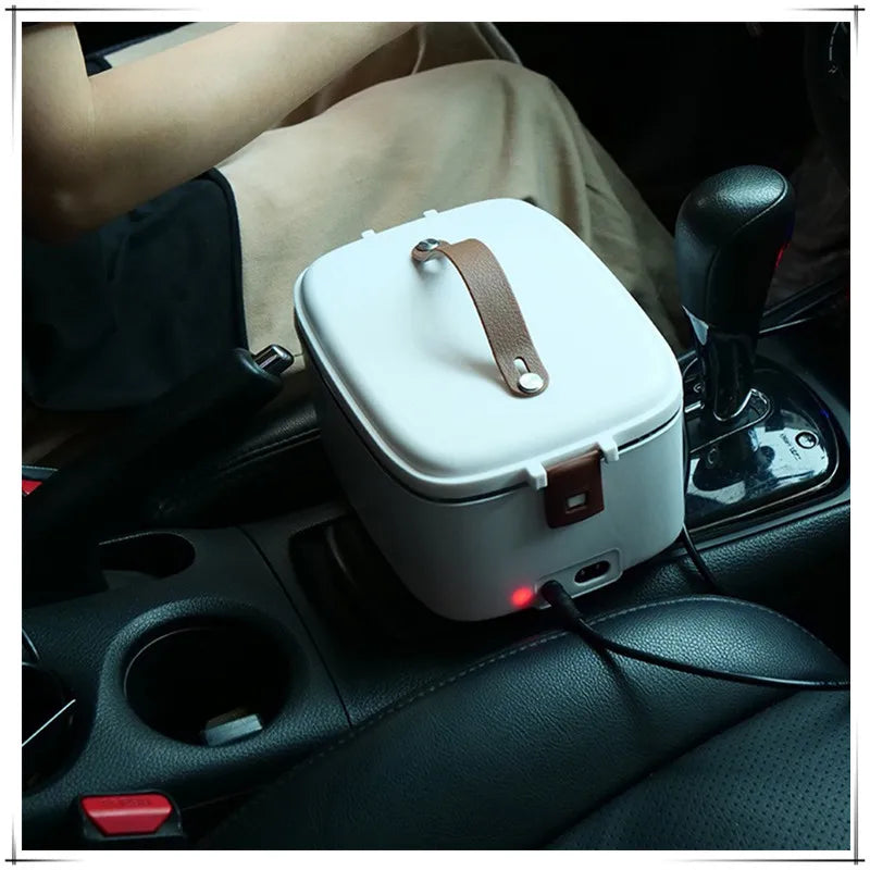 1.8L Car Microwave Oven 12V/24V Multi-Functional Rice Cooker Large Capacity Water-Free Heating Lunch Box