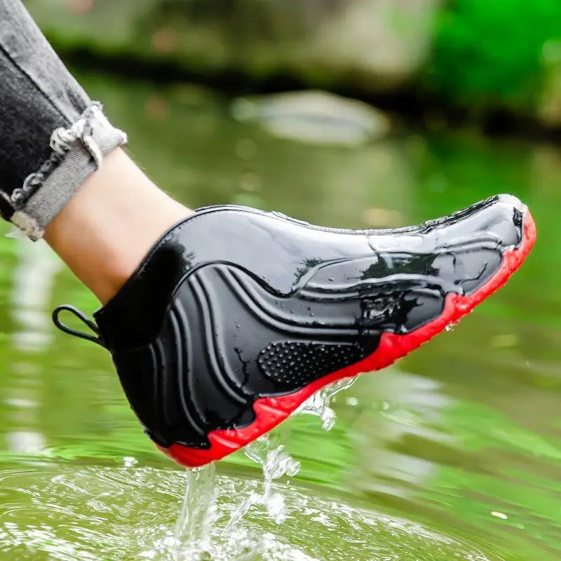 Wear to Work Slip-on Men's Rain Boots Teenagers Cheap Pvc Waterproof Comfortable Resistant Outdoor Plastic Male Shoes Booties