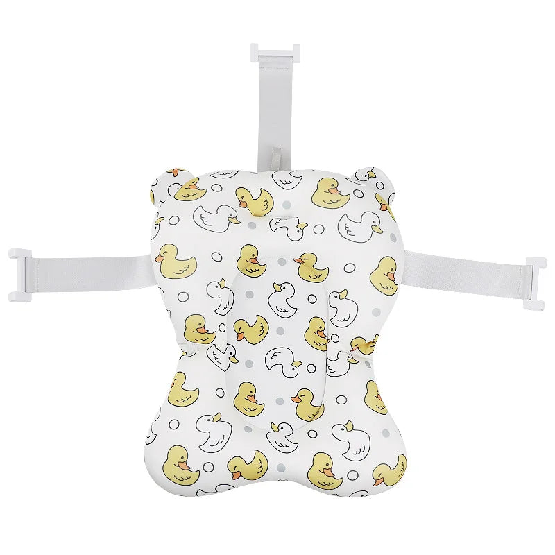Baby Bath Seat Support Mat Infant Anti-Slip Soft Comfort Body Cushion Foldable Baby Bath Tub Pad Chair Newborn Bathtub Pillow