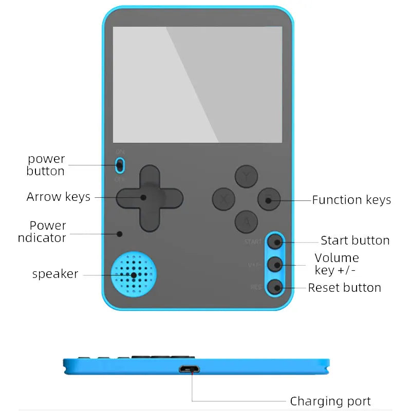 Handheld Game Console K10 fc500 Classic Games Portable Retro Video Mini Game Consolas Rechargeable Gift for Boy Adults