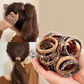 5pcs Leopard Print High Elastic Hair Ties Scrunchie Ties Women Girls High Elasticity Ponytail Holder Hair Rings Rope Accessories