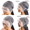 13x6 Glueless Brazilian Deep Wave Curly HD Lace Frontal Wig 250 Density Preplucked Water Resistant Human Hair for Women