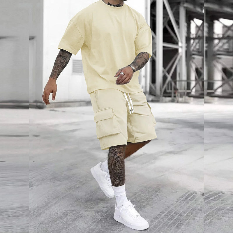 2-Pack Men's New Multi-Pocket Cargo Pants and Short | SAMAG