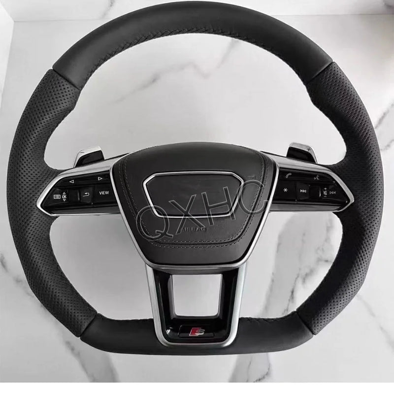 Custom Carbon Fiber Steering Wheel For Audi A3 A4 A5 A6 A6L A7 A8 S3 S4 S5 S6 S7 S8 Q3 Q5 Q7 Q8 SQ7 RSQ7 RSQ8 RS3 RS4 RS5 RS6 TT