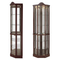 71.93''Tall Corner Display Cabinet with Lighted for Living Room,Corner Display Cabinet with Tempered Glass Doors &, Customized