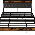 ANCTOR Twin/TwinXL/Full/Queen/King/CaliforniaKing Bed Frames, Storage Headboard with Outlets, No Noise, No Box Springs Needed