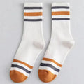 5 Pairs Men's Colorful Striped Casual Socks, Fashionable | SAMAG