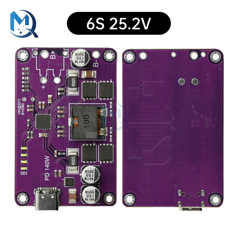 PD3.1 140W High Power Fast Charger Module 3S 4S 5S 6S Type C Interface Li-ion Battery Charger/Discharger Module