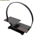 Miniature Ebony Decorative Shelf Coffee Tea Sets Wood Pedestal Figurines Vase Flower Pot Circular Decor Frame Bonsai Plant Rack