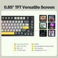 Ajazz AK820 Pro 75% Gasket-mounted Wired/Bluetooth 5.1/2.4G Wireless Mechanical Keyboard with TFT Screen for Win/Mac
