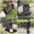 FOTGA Universal Smartphone Metal Cage Video Rig Handles Stabilizer Vlogging Live Broadcast Mobile Phone Bracket Kit Videomaker