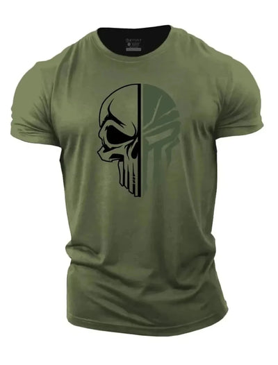 Men's digital printed skull T-shirt Fitness top Short | SAMAG